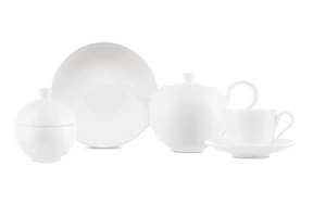 Сервиз чайный Decor de table Плиссе на 6 персон 20 предметов, фарфор костяной, п/к