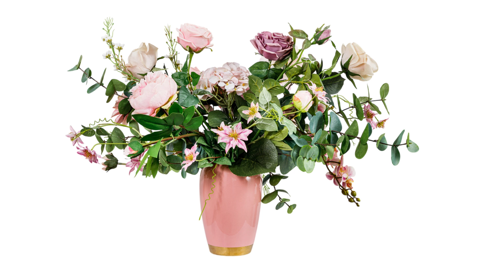 Композиция искуственная Розовый этюд