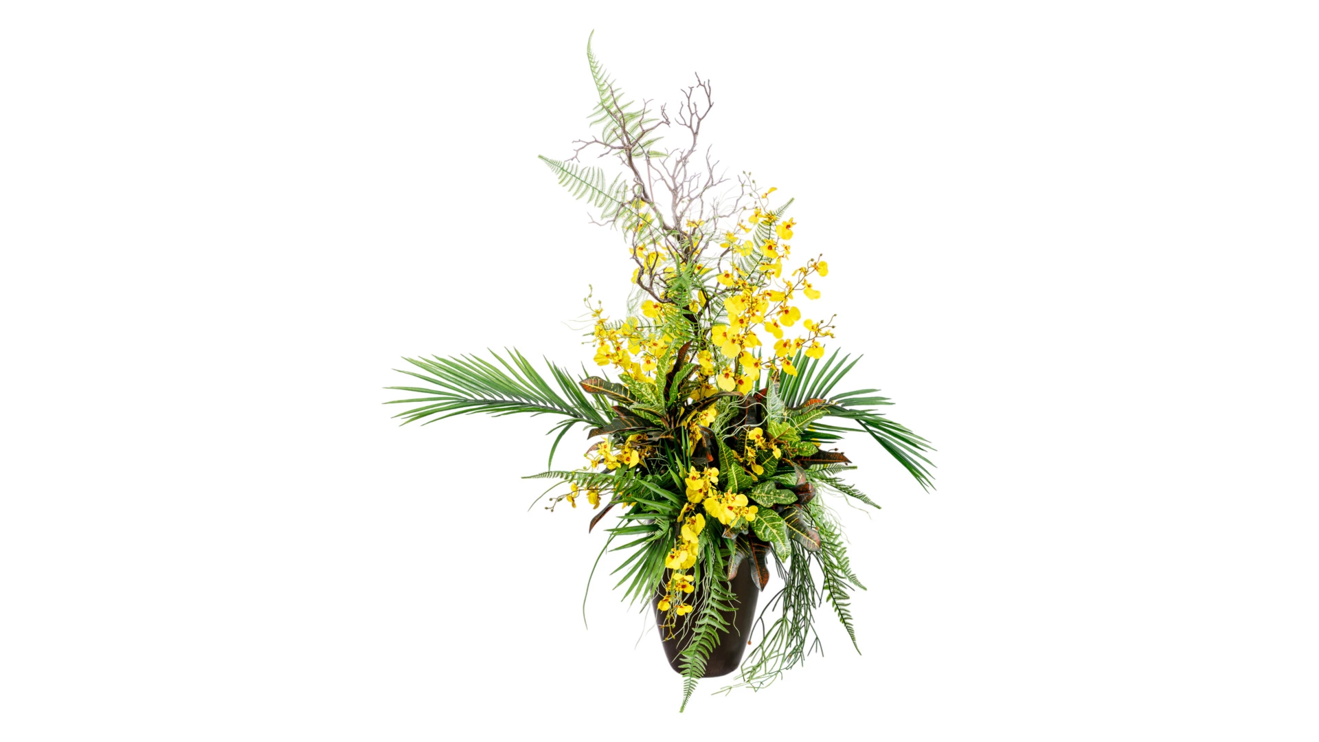 Композиция искуственная с орхидеей