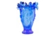 Ваза Decor de Table Pate de Verre Cristal Ирисы 32 см, хрустальное тесто, кобальтово-синяя, п/к
