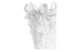 Ваза Decor de Table Pate de Verre Cristal Ирисы 32 см, хрустальное тесто, белая, п/к
