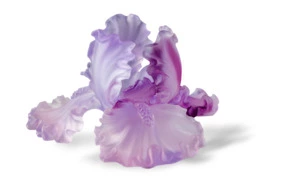 Подсвечник Decor de Table Pate de Verre Cristal Ирисы 8 см, хрустальное тесто, фиолетовый, п/к