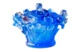 Конфетница Decor de Table Pate de Verre Cristal Ирисы 17 см, хрустальное тесто, кобальтово-синяя