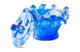 Конфетница Decor de Table Pate de Verre Cristal Ирисы 17 см, хрустальное тесто, кобальтово-синяя