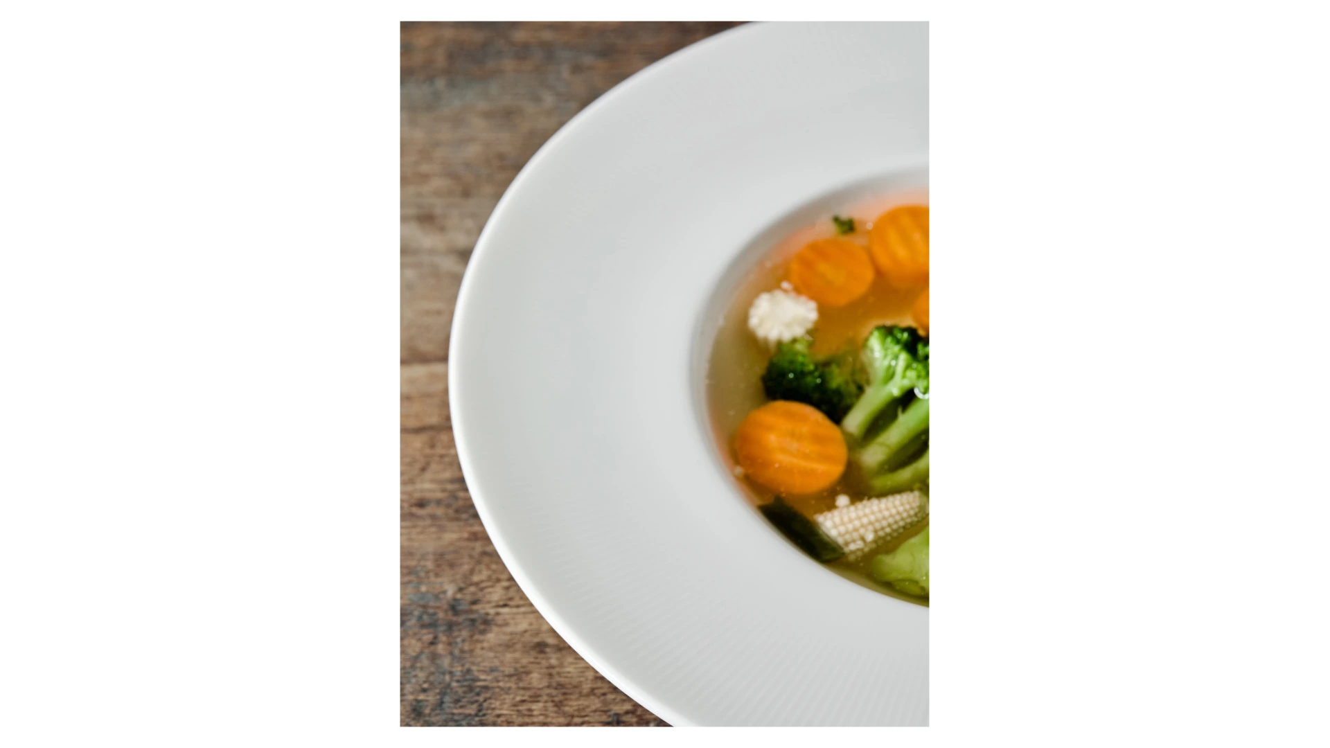 Тарелка суповая Decor de table Плиссе 24,6 см, фарфор костяной