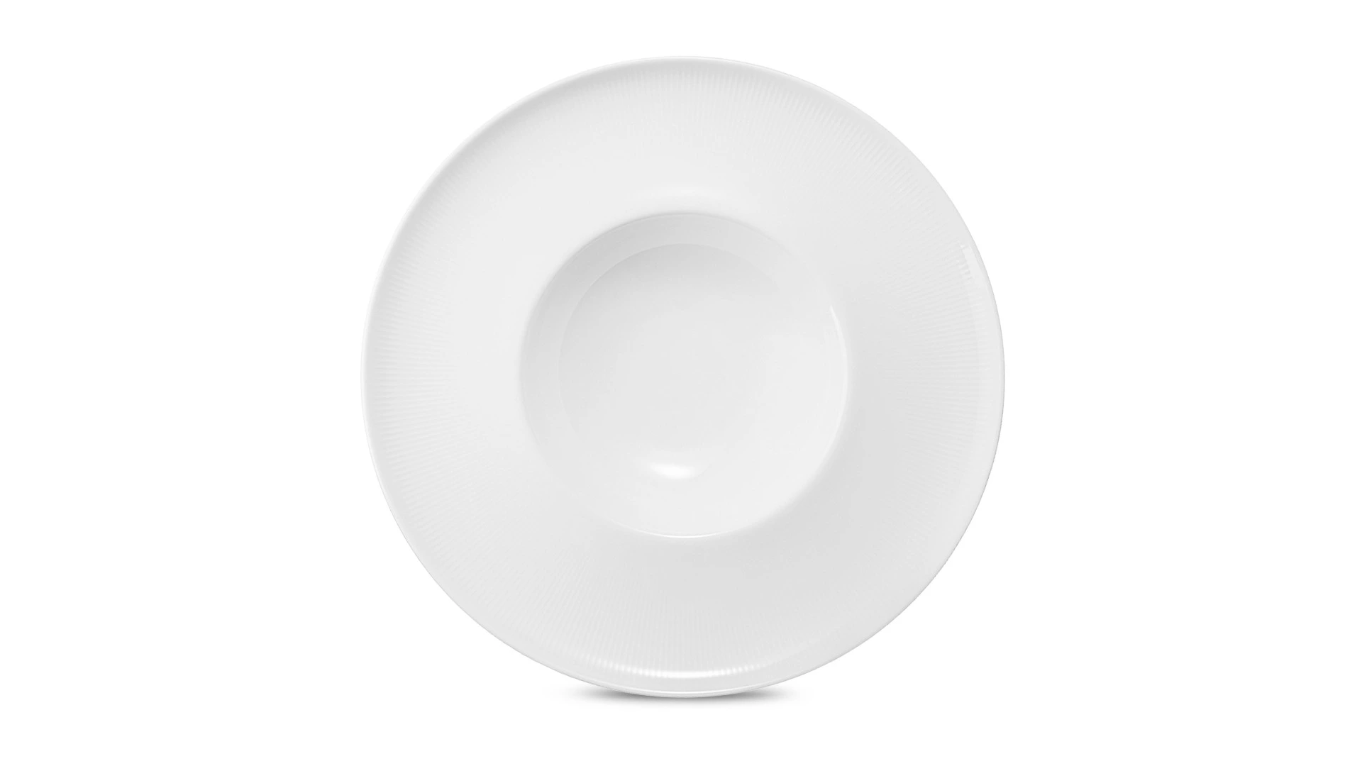 Тарелка суповая Decor de table Плиссе 24,6 см, фарфор костяной