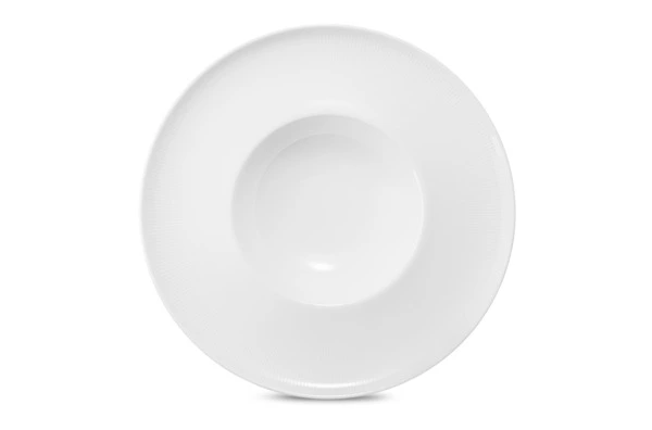 Тарелка суповая Decor de table Плиссе 24,6 см, фарфор костяной