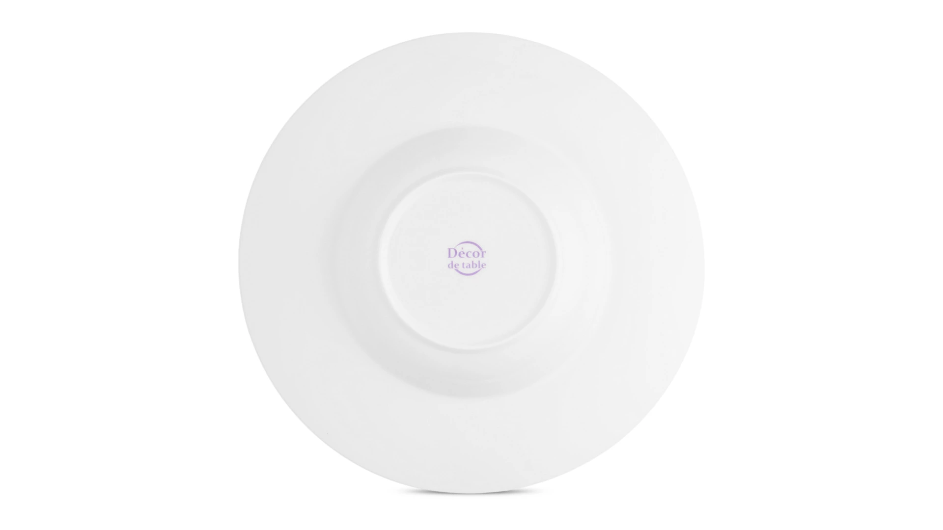 Тарелка суповая Decor de table Плиссе 24,6 см, фарфор костяной