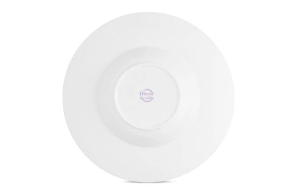 Тарелка суповая Decor de table Плиссе 24,6 см, фарфор костяной