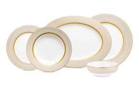 Сервиз столовый Narumi Золотой алмаз на 6 персон 25 предметов, фарфор костяной