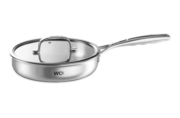 Набор сковородок со стеклянными крышками WO HOME Verona 24х5,5 см, 26х6 см, сталь нержавеющая