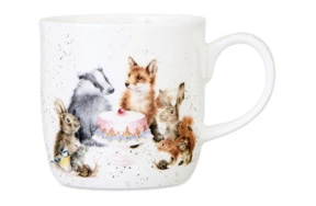 Кружка Royal Worcester Забавная фауна Чаепитие в лесу 310 мл, фарфор костяной