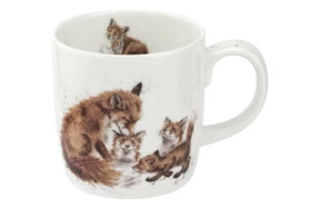 Кружка Royal Worcester Забавная фауна Поцелуй на ночь 310 мл, 6 шт, фарфор костяной