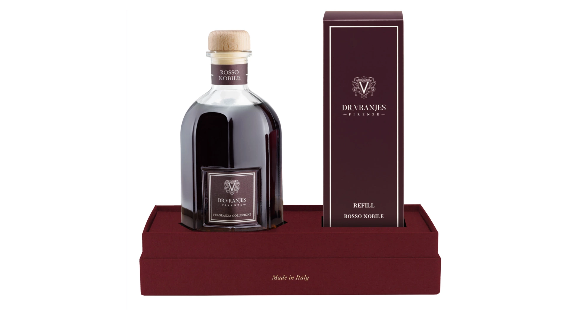 Подарочный набор Dr. Vranjes Firenze Rosso Nobile Диффузор 500 мл, Рефил 500 мл