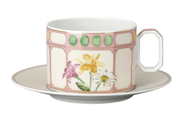 Чашка для завтрака с блюдцем Rosenthal Swarovski Идиллия Маршмеллоу 350 мл, фарфор