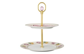 Этажерка двухъярусная Rosenthal Swarovski Идиллия Маршмеллоу, фарфор