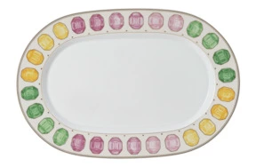 Блюдо овальное Rosenthal Swarovski Идиллия Маршмеллоу 40 см, фарфор