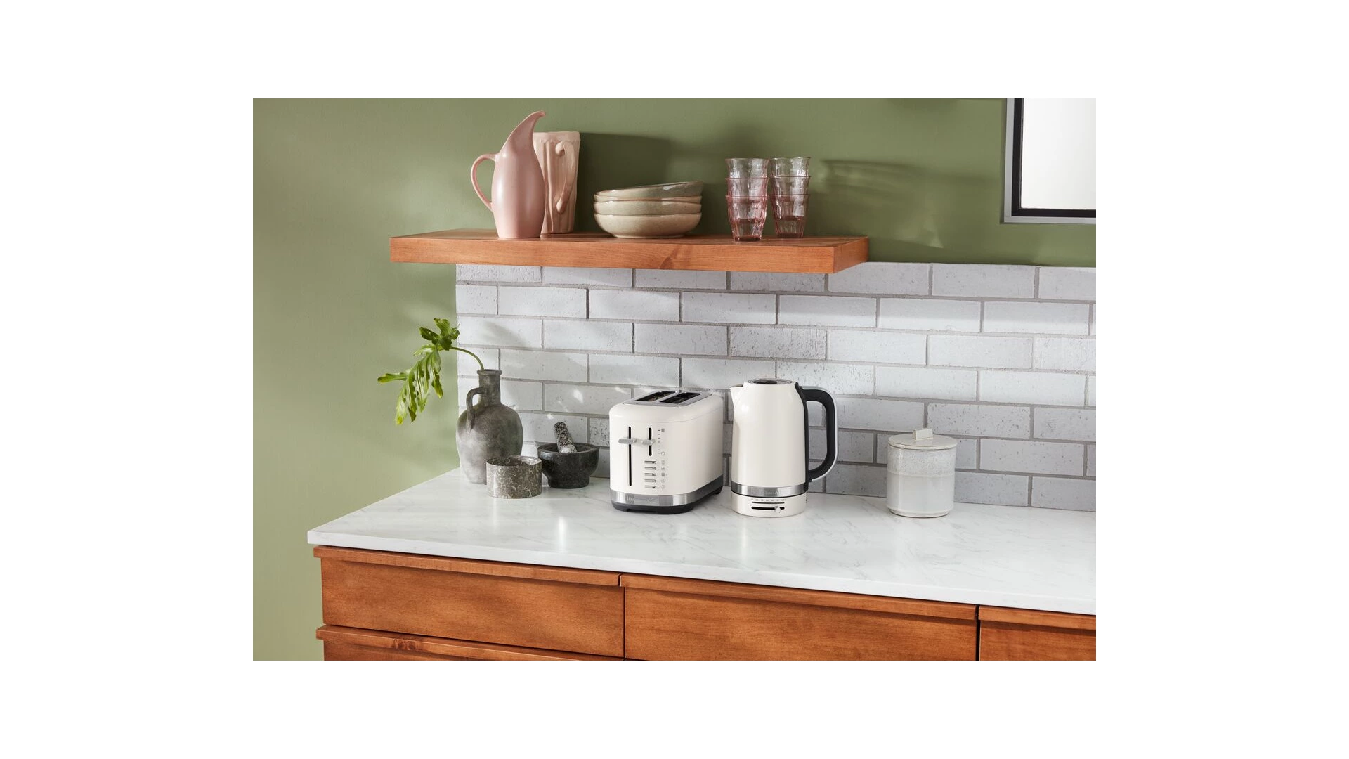 Тостер KitchenAid на 2 тоста 5KMT2109EPL, фарфоровый белый