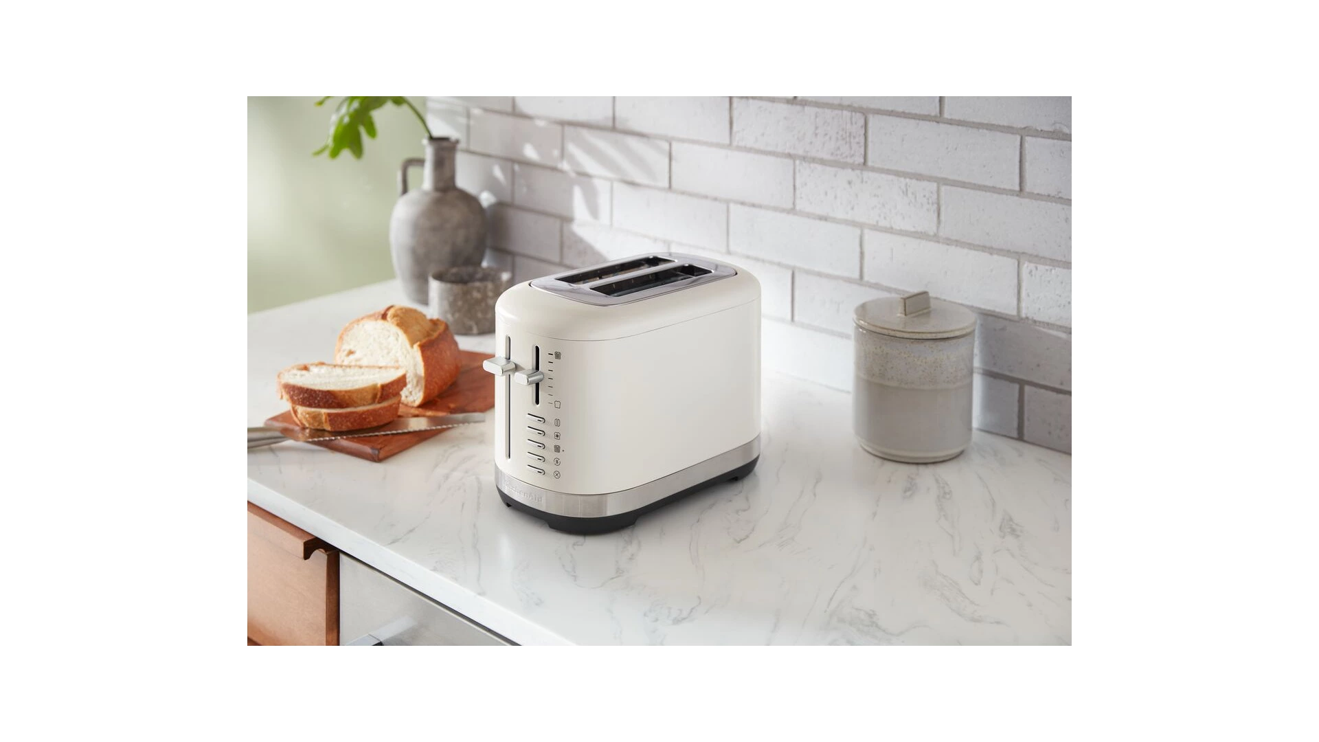 Тостер KitchenAid на 2 тоста 5KMT2109EPL, фарфоровый белый