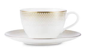 Чашка чайная с блюдцем Narumi Сверкание топаза 270 мл, фарфор костяной