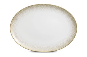 Блюдо овальное Narumi Сверкание топаза 30 см, фарфор костяной