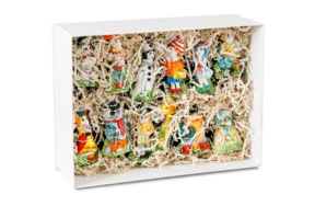 Набор новогодних игрушек Керамическая мастерская Ариадна Буратино, в комплектации 12 фигурок, фарфор