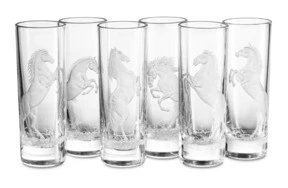 Набор стопок для водки Decor de table Лошади 50 мл, 6 шт, хрусталь
