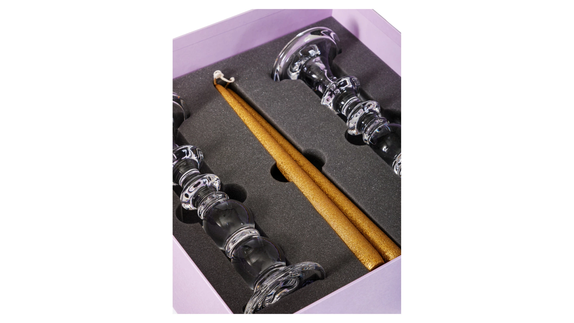 Набор подарочный Decor de Table из двух подсвечников и свечей, п/к