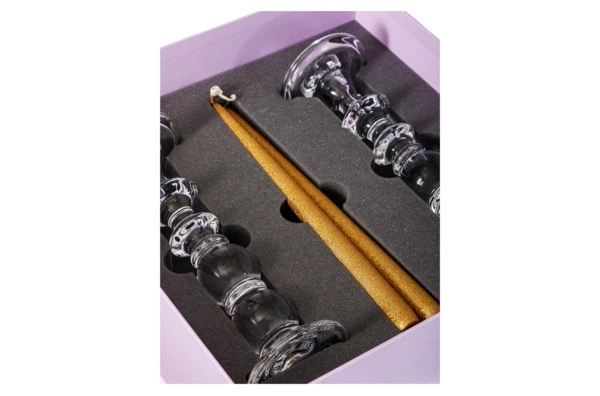 Набор подарочный Decor de Table из двух подсвечников и свечей, п/к