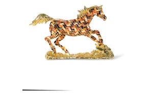 Статуэтка фреско Bernes Лошадь Гермес, латунь, п/к