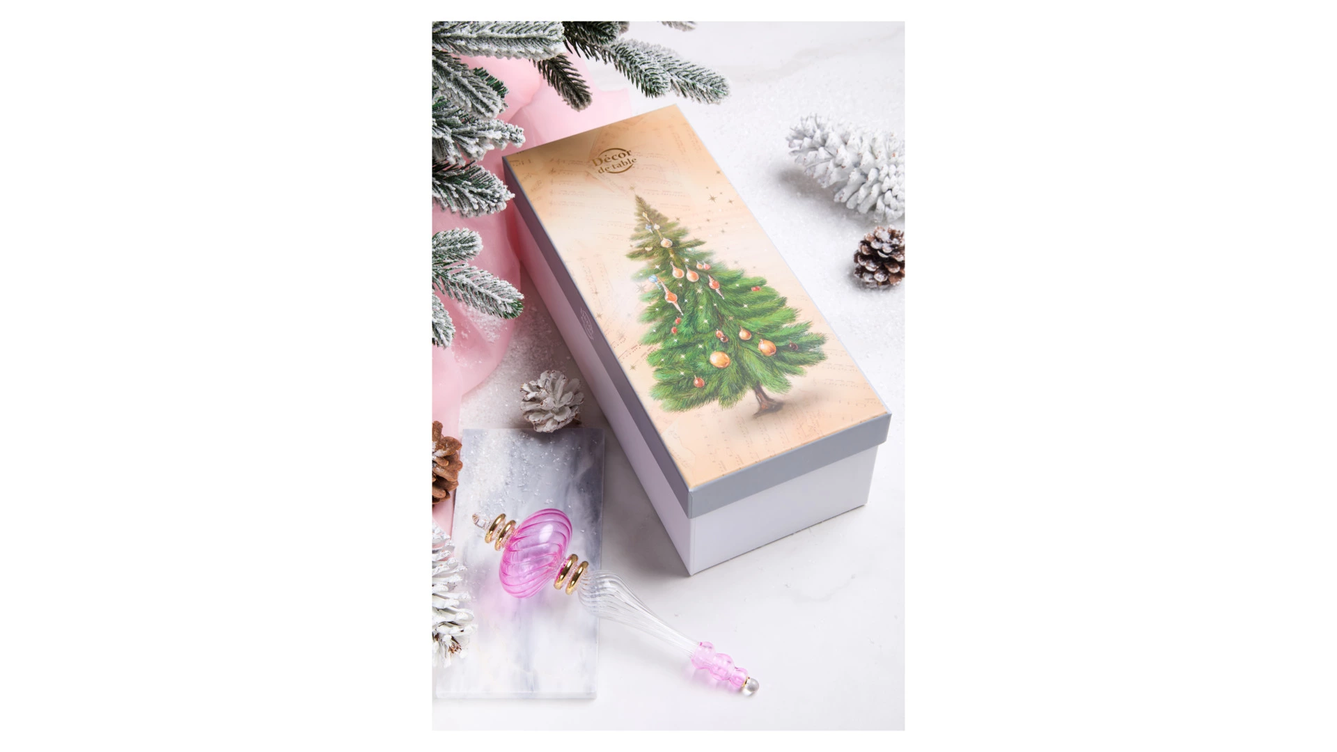 Игрушка елочная Decor de Table Манифико, розовый, п/к