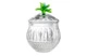 Банка для печенья Decor de table Париж Камелия 15х21,5 см, хрусталь, цветок зеленый
