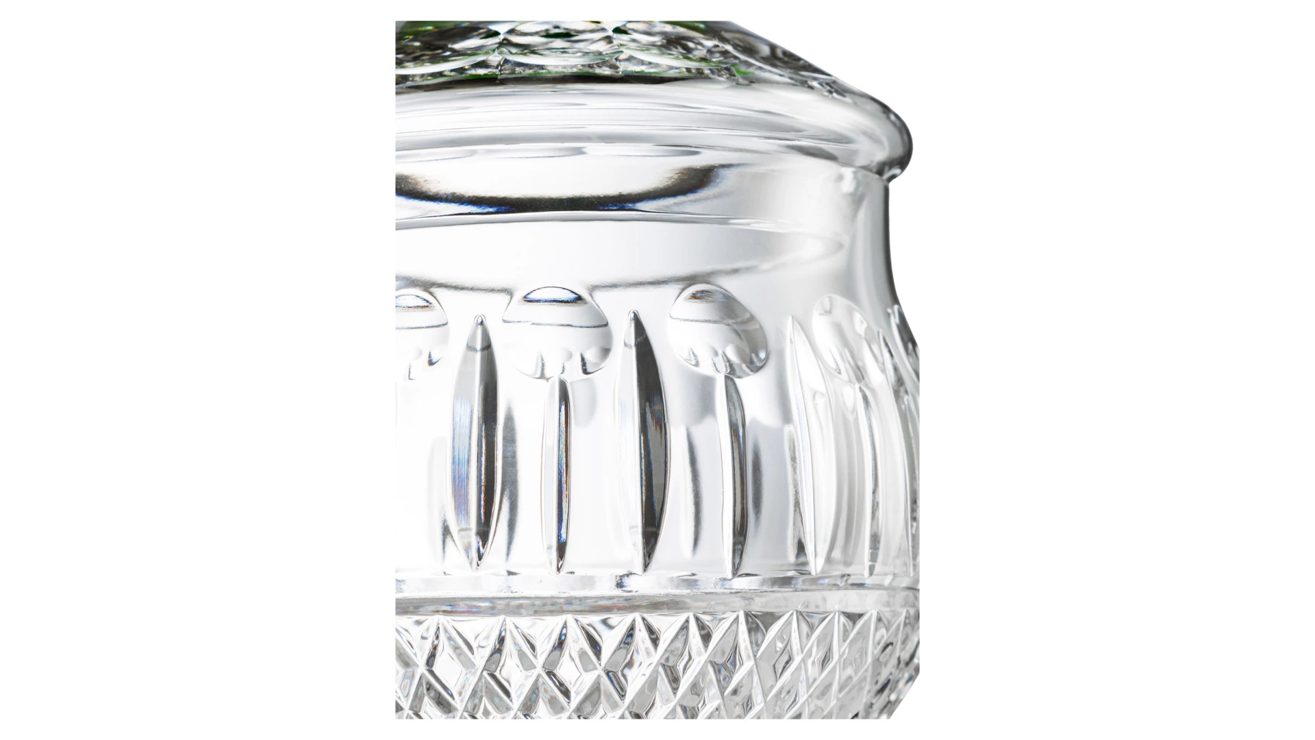 Банка для печенья Decor de table Париж Камелия 15х21,5 см, хрусталь, цветок зеленый