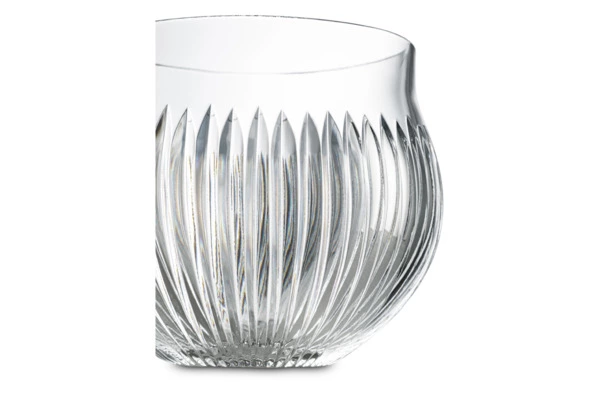 Конфетница с крышкой Decor de table Дефанс Магнолия 23,5х17,5 см, хрусталь, цветок пурпурно-голубой