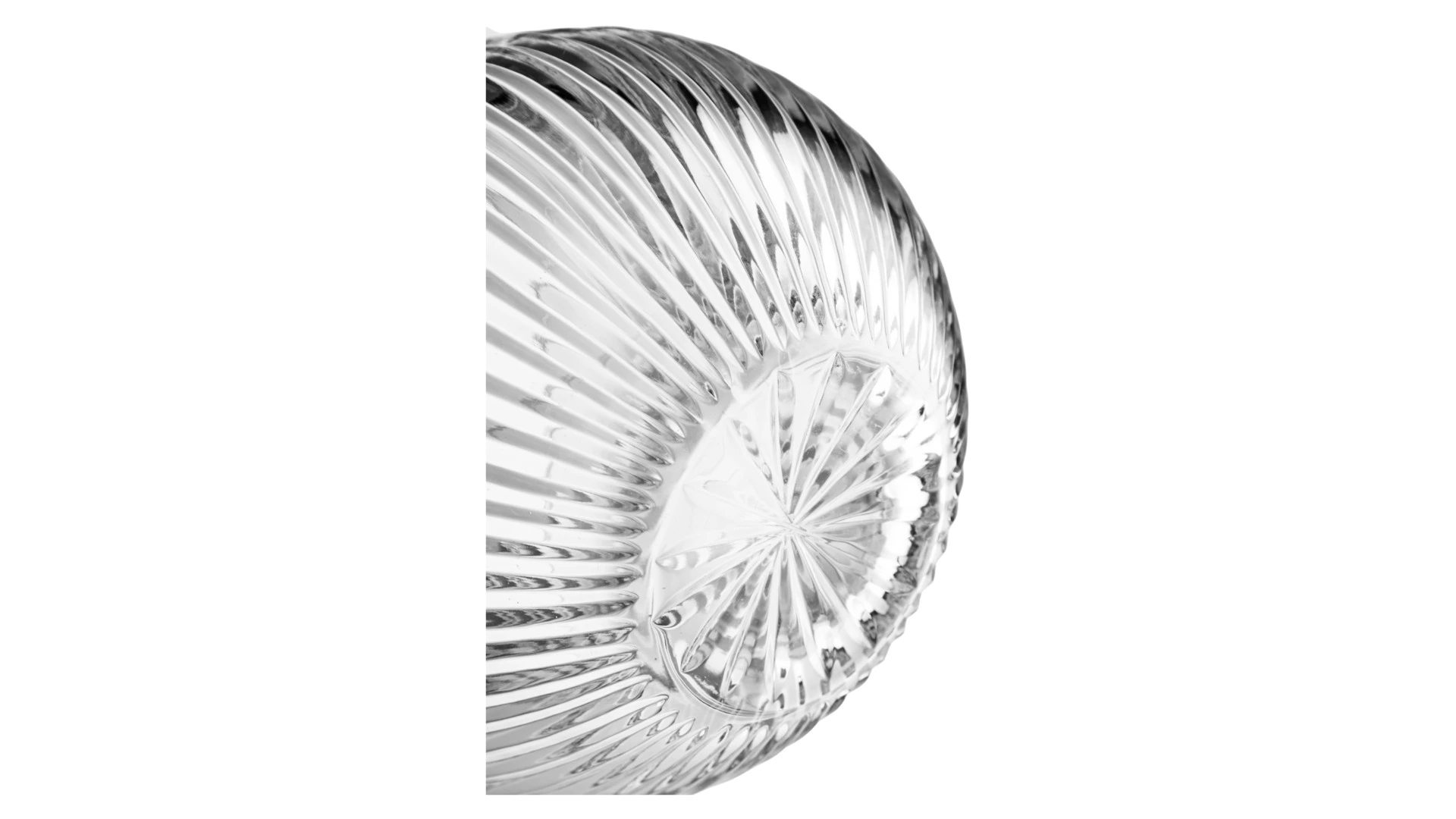 Конфетница с крышкой Decor de table Дефанс Магнолия 23,5х17,5 см, хрусталь, цветок фиолетовый