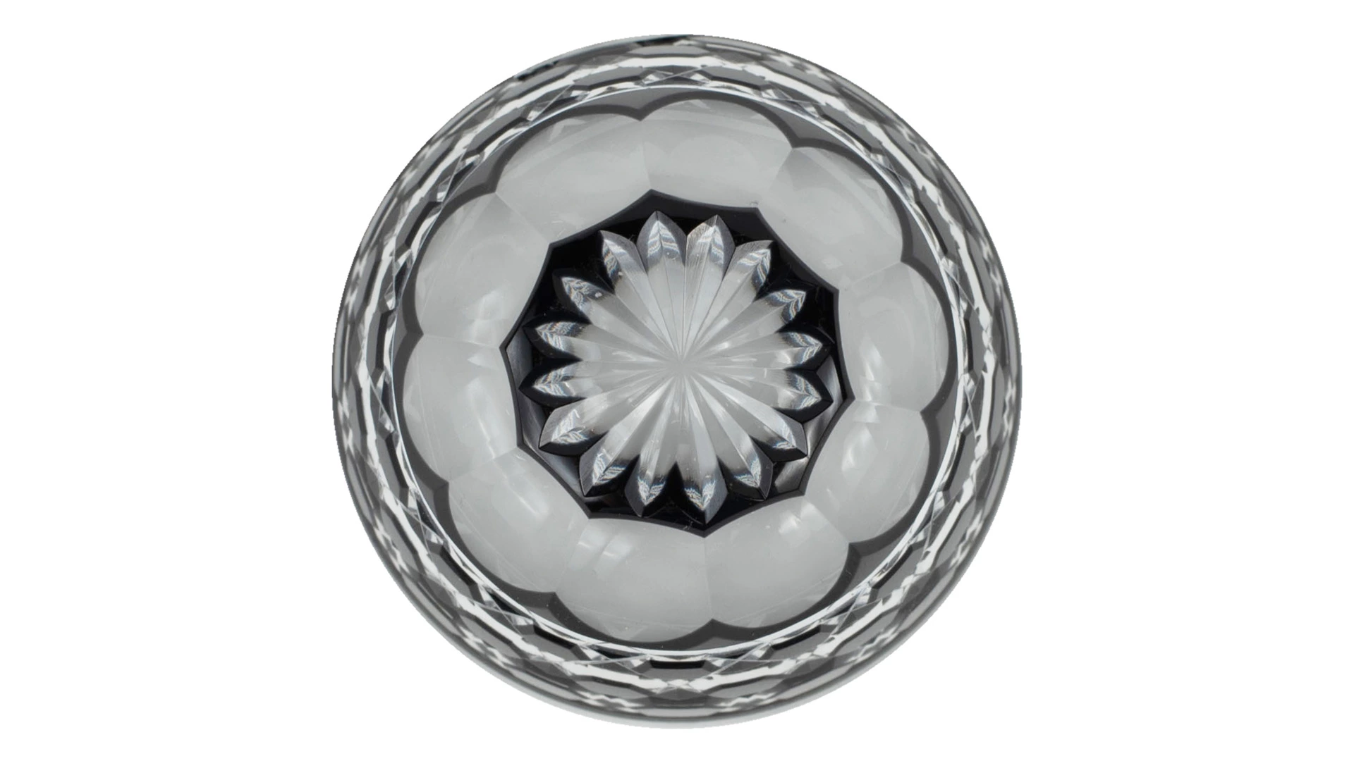 Рюмка с шестиугольным плетением Tajima Glass 75 мл, стекло, черная, деревянная коробка