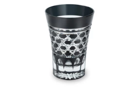 Стакан с шестиугольным плетением Tajima Glass 220 мл, стекло, черный, деревянная коробка