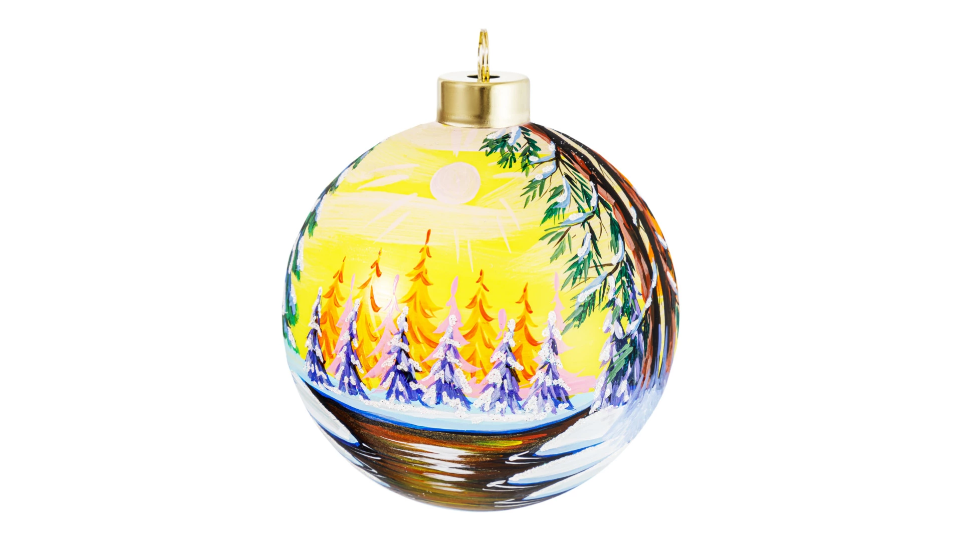 Игрушка елочная Decor de Table Шар Конь быстрый 10 см, стекло, п/к