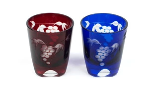 Набор рюмок Tajima Glass Виноград 50 мл, 2 шт, стекло, в белой шкатулке