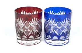 Набор стаканов с узором Нанако Tajima Glass 280 мл, 2 шт, стекло, в деревянной коробке