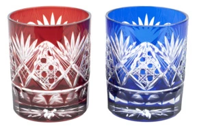 Набор стаканов с восьмиугольным плетением Tajima Glass 280 мл, 2 шт, стекло, в деревянной коробке