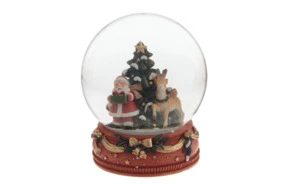 Снежный шар Remeco Дед Мороз и елка D 12 см, полимер, стекло