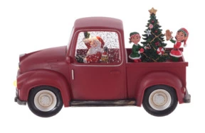 Изделие декоративное Remeco Дед Мороз на машине 28х12х17 см, полимер, стекло