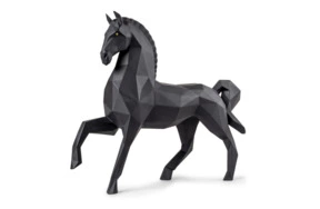 Фигурка Lladro Лошадь 16х19 см, матово-черная, фарфор