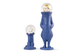 Фигурка Lladro Девочка космонавт с кошкой 12,5х7 см, фарфор
