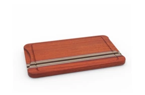 Доска сервировочная двусторонняя Platano Венеция 42х24,5х2,2 см, термоясень, терракот