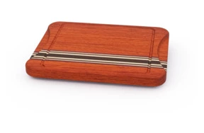 Доска стейковая двусторонняя Platano Венеция 30х24,5х2,2 см, термоясень, терракот