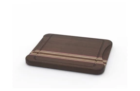 Доска стейковая двусторонняя Platano Венеция Тёмная 30х24,5х2,2 см, термоясень, темно-коричневая