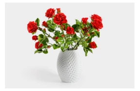 Розы красные из холодного фарфора, 5 шт