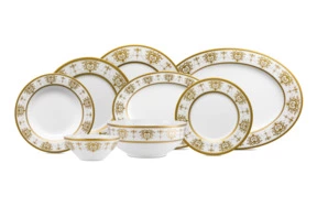 Сервиз столовый Narumi Золотая тиара на 6 персон 26 предметов, фарфор костяной
